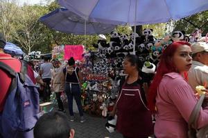 mexico stad, februari 3 2019 - stad parkera chapultepec fullt med folk av människor på söndag foto