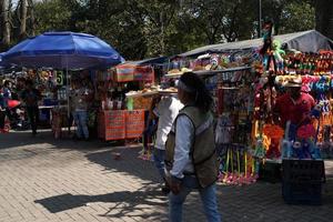 mexico stad, februari 3 2019 - stad parkera chapultepec fullt med folk av människor på söndag foto