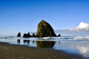 höstack tock kanon strand oregon foto