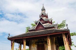 antik paviljong av wat sisaket kloster på vientiane stad av laos foto