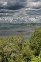 se över sjö trasimeno, umbria, Italien foto