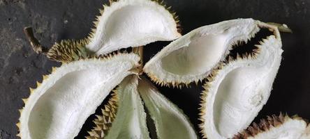 zibethinus Durian hud eller vanligen känd som Durian frukt. detta frukt är ofta hänvisade till som de kung av frukt foto