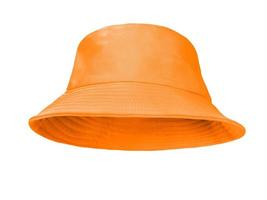 orange hink hatt isolerat på vit bakgrund foto