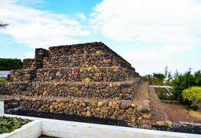 utsikt över guimar pyramiderna foto