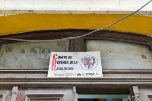 revolutionerande propaganda CDR tecken representerar de utskott för de försvar av de rotation i havana kuba foto