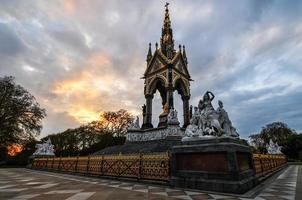 albert minnesmärke, London på solnedgång foto