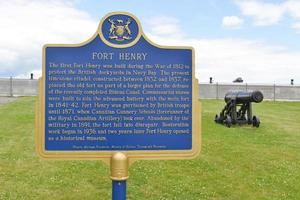 fort henry tecken, Ontario, kanada foto