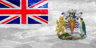 brittiskt antarktisk territorium flagga på en texturerad bakgrund. begrepp collage. foto