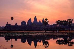 siam skörda, cambodia - januari 25, 2019 angkor wat tempel, huvud söder ingång, cambodia foto