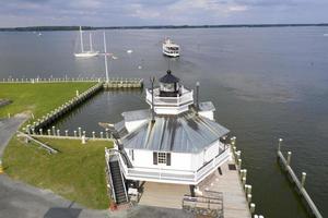 gammal fyr st. michaels maryland chespeake bukt antenn se panorama foto