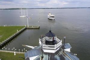 gammal fyr st. michaels maryland chespeake bukt antenn se panorama foto