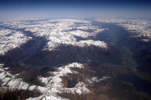 alps antenn se panorama landskap från flygplan foto