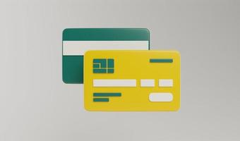 3d framställa kreditera kort uppkopplad betalning med handla säkerhet skydd, pengar finansiell transaktion för företag bank kontantlös begrepp illustration foto