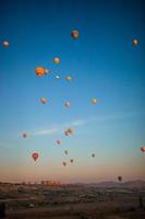 ljus varm luft ballonger i himmel av Kappadokien, Kalkon foto