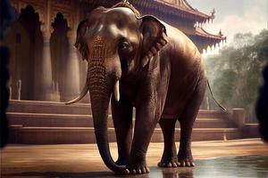thai elefant dag Mars 13 ai genererad konst foto