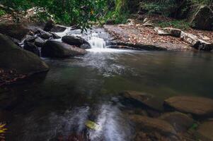 flod i khao chamao vattenfall nationalpark foto