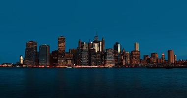 tidig morgon new york skyline panorama foto