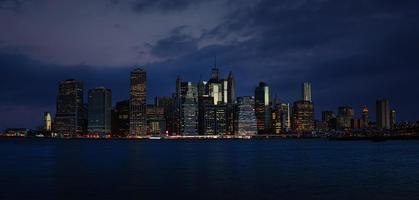 tidig morgon new york skyline panorama foto