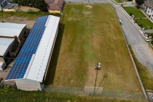 landsbygden fotboll fält antenn se panorama foto