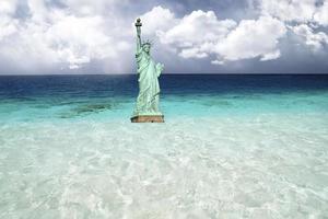 snorkling i maldive antenn se panorama landskap foto