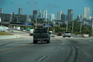 miami, USA - november 5, 2018 - miami florida belastad motorvägar foto