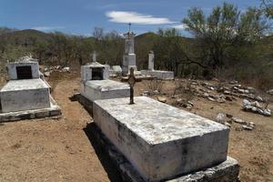 gammal mexikansk kyrkogård i el triunfo brytning by baja kalifornien sur foto