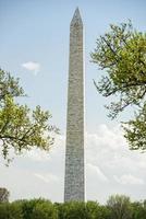 Washington dc monument obelisk från vit hus foto