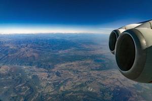 pianura padana po flod lombardia odlat fält aeriel landskap foto