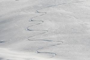 vildmark skidåkning spår snö detalj foto