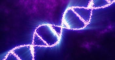 abstrakt lila lysande energi spiral dna vetenskaplig trogen hög tech bakgrund foto