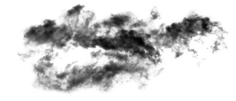 vit moln isolerat på vit bakgrund, rök texturerat, borsta effekt foto