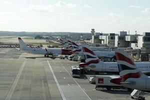 london, förenad rike - Mars 24 2019 - gatwick flygplats operationer foto