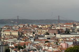 lissabon antenn panorama landskap stadsbild foto