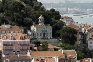 lissabon antenn panorama landskap stadsbild foto