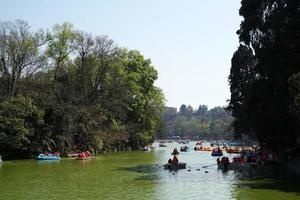 mexico stad, februari 3 2019 - stad parkera chapultepec fullt med folk av människor på söndag foto