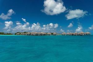 bora bora franska polynesien blå lagun turkos kristall vatten foto