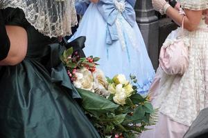 19 århundrade klänning stänga upp detalj foto