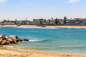 bostadsrätter på de kustlinje av svakopmund tysk kolonial stad, namibia foto