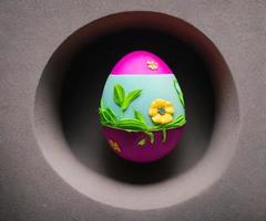 fotografera av en dekorerad påsk ägg, påsk, kristen fest foto