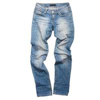 denim jeans isolerat över vit bakgrund, denim byxor attrapp foto
