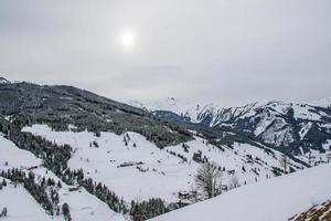 vinter- landskap i österrikiska alps foto