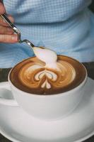 latte art kaffe foto