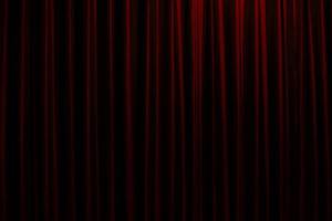 röd gardin på teatern.