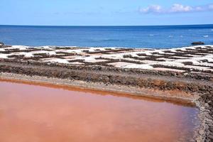 salt flats i fuencaliente, la palma, kanariefågel öar, Spanien foto