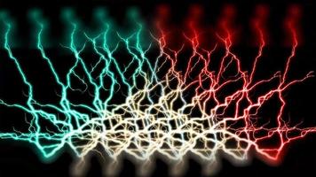 dramatisk blixt- strejk elektrisk bakgrund foto
