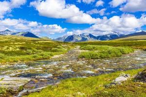 skön berg och landskap natur panorama rondane nationell parkera Norge. foto