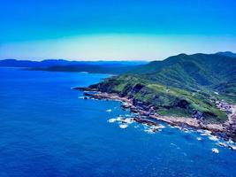 Flygfoto över taiwan nordöstra kusten