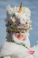 Venedig, Italien - februari, 2019 karneval av Venedig, typisk italiensk tradition och fest med masker foto