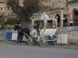 panorama- se av meknes, en stad i marocko som var grundad i de 11th århundrade förbi de almoravider foto