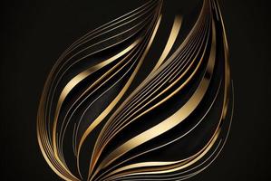 abstrakt minimalistisk kurvor rader svart och guld foto
